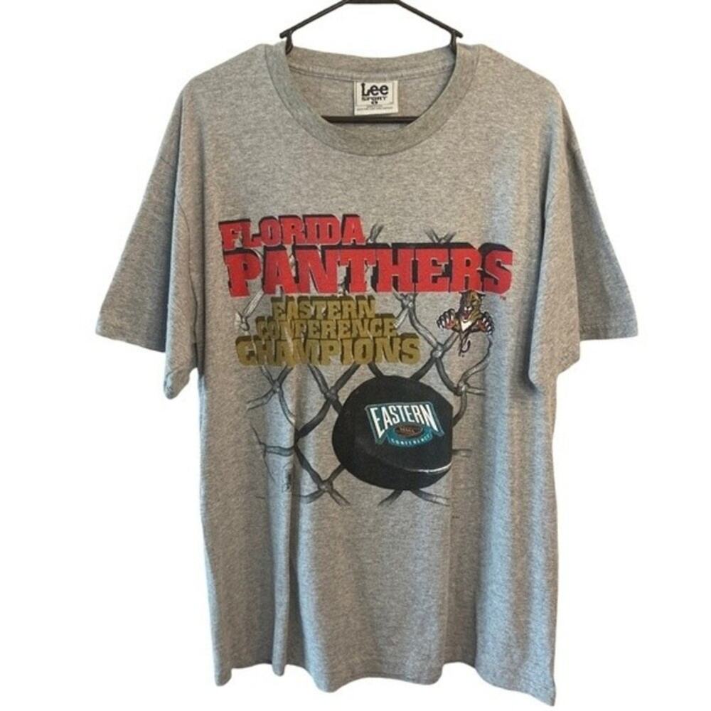 Vintage Lee 1990's Florida Panthers NHL Hockey Shirt Mens XL